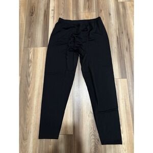 thermajohn long johns thermal Base Layer Men's Sz XL Black Polyester Spandex
